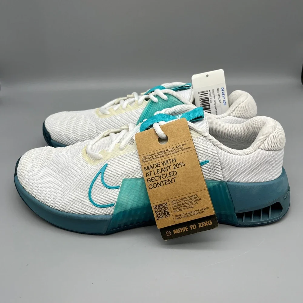 Nike Metcon 9 Mens 10 Training Shoes White Dusty Cactus DZ2617-105 Gym Workout